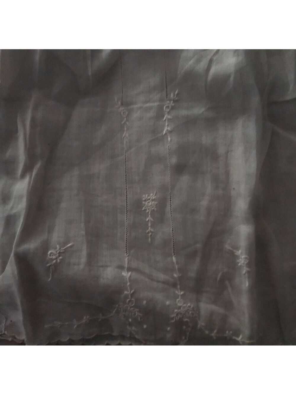 Vtg Antique infant dress is a fine example of "Handmade Imported" - Picture 10 of 13